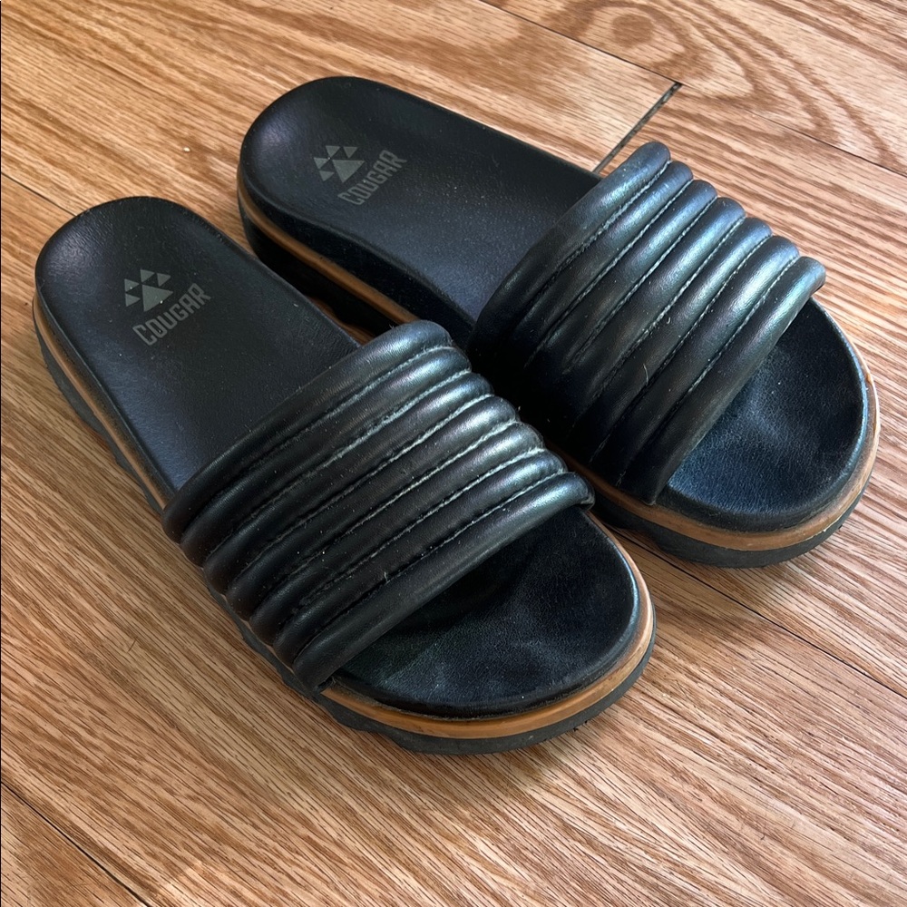 Cougar Black Slide Sandals - Picture 7 of 10